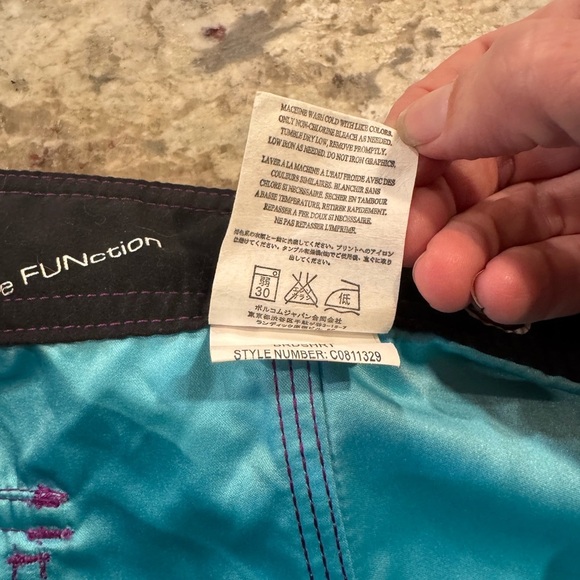 Volcom Pure Function Board Shorts Mens 26 Light Blue Swim Trunks Beach Ocean R12 - Picture 9 of 16